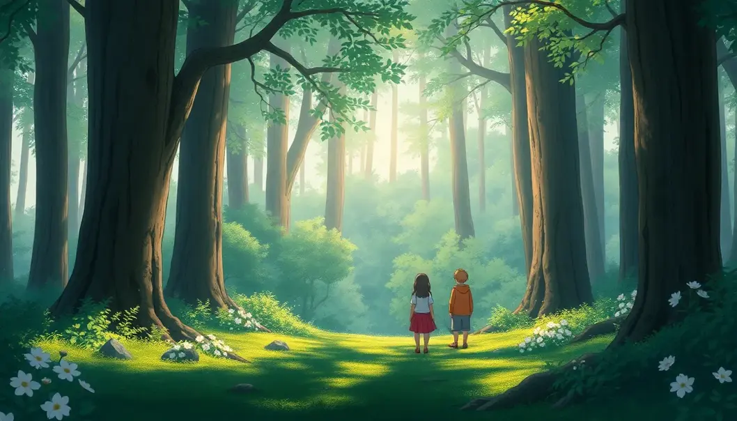 An anime character finding peace amidst chaos, inspired by shounen heroes.